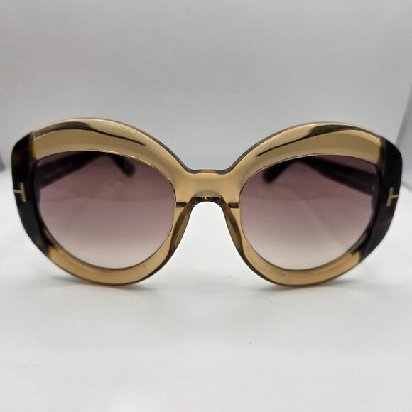 Tom Ford Accessories - Tom Ford Bianca Brown Oversized Sunglasses with Case